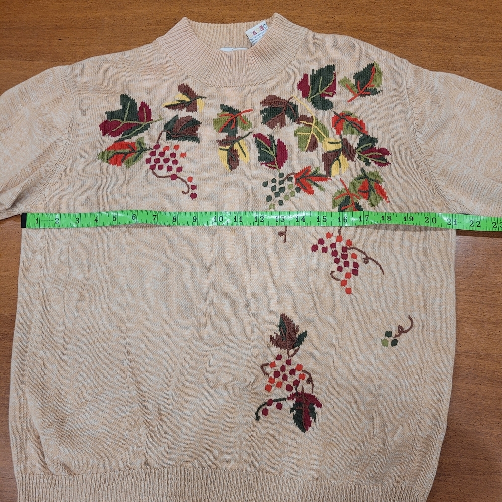 Vintage Fall Leaves Tabi Sweater Women's Large - Picture 7 of 9